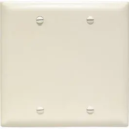 Trademaster 2 Gang Light Almond Wall Plate 1