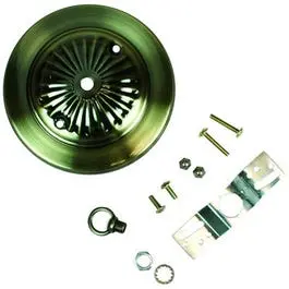 Traditional Canopy Kit, 7/16-In. Center Hole, Antique Brass, 5-In. 1