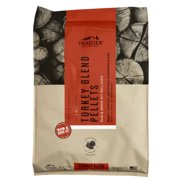 Traeger Turkey Blend Wood Pellets With Brine & Rub Kit 1