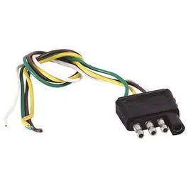 Trailer End Connector Harness, 4-Way Flat, 12-In. 1
