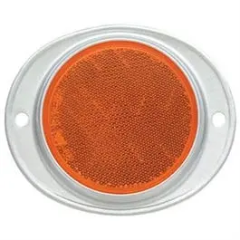 Trailer Reflector, Amber, Aluminum Housing, 3-In. 1