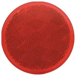 Trailer Reflector, Red, Round, 3-3/16-In. 1