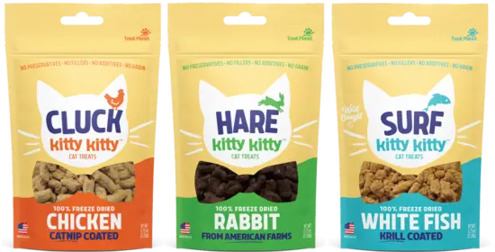 Treat Planet Cluck Kitty Kitty™ 100% Freeze-Dried Chicken Treat With Catnip Coating 1