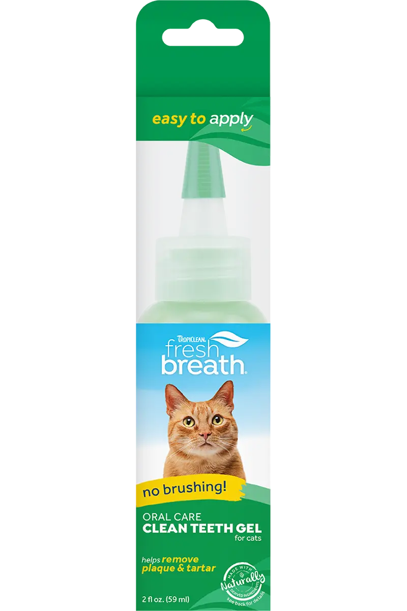Tropiclean Fresh Breath No Brushing Clean Teeth Dental & Oral Care Gel For Cats 1