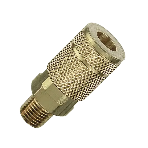 Tru-Flate 1/4" T Design X 1/4" Mnpt Brass Coupler 1