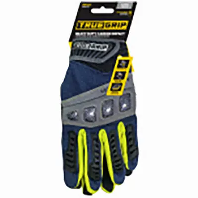 True Grip Heavy-Duty Work Gloves Touchscreen Compatible Knuckle Protection 1