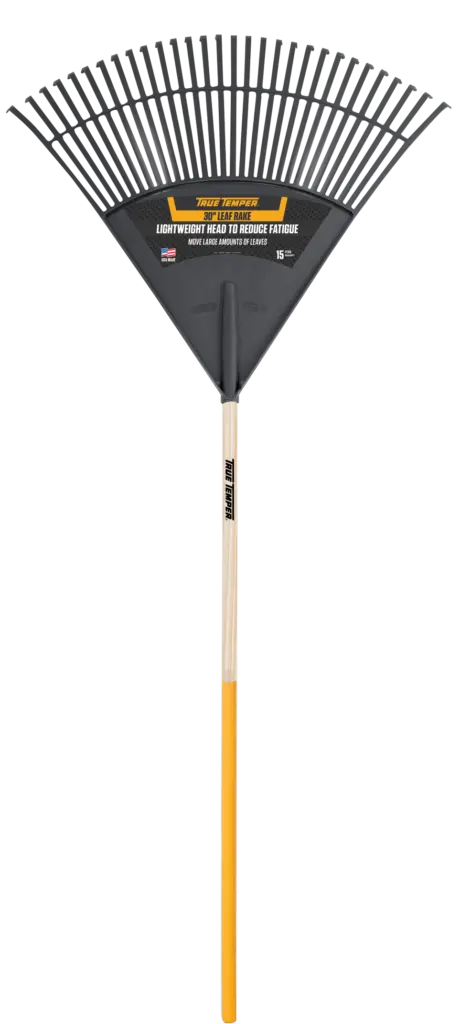 True Temper 1922800 Poly Leaf Rake With Cushion Grip On Hardwood Handle 1