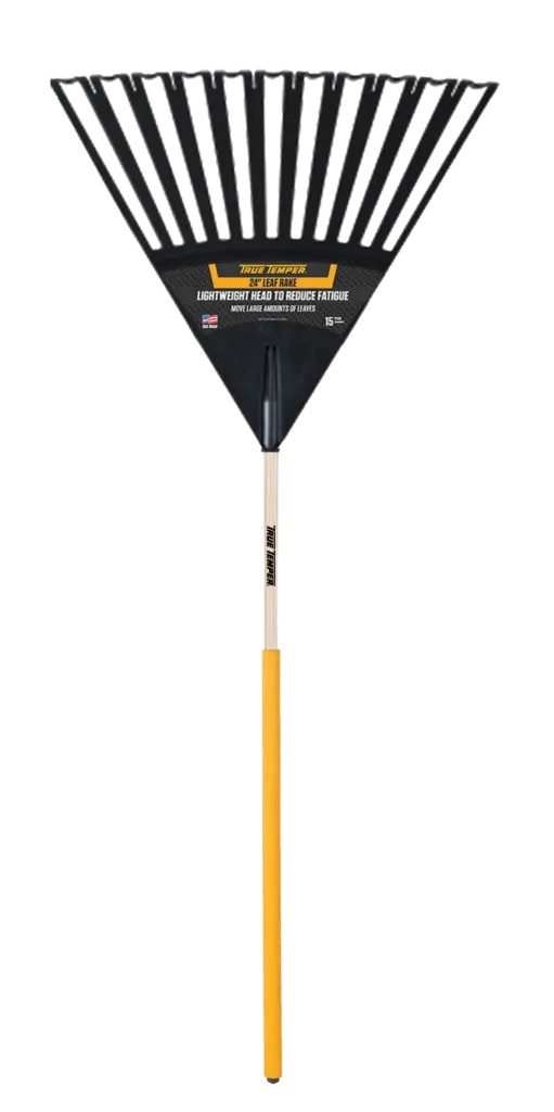 True Temper 24-Inch Clog Free® Poly Leaf Rake 1