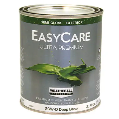 True Value Easycare Ultra Premium Weatherall Exterior Latex House Paint Semi-Gloss Deep Base 1