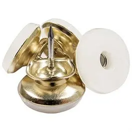 Trugard Nail-On Gold Brass/Plastic Furniture Swivel Glide 1