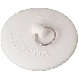 Tub Stopper With Metal Ring, Rubber 1
