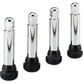 Tubeless Tire Valve, Chrome, 4-Pk. 1