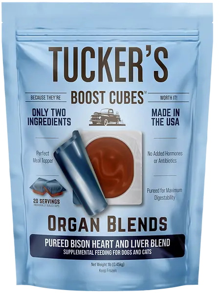 Tucker's Boost Cubes Pureed Bison Heart And Liver Blend 1