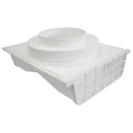 Under-Eave Dryer Vent, Double-Sided, White Plastic, 4 To 6-In. Collar 1