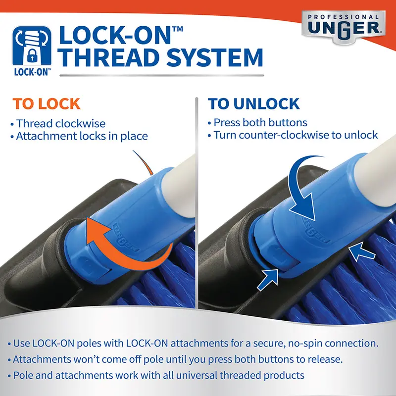 Unger 975200 Lock-On Swivel Grout Brush 1
