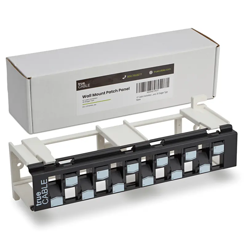 Unshielded Patch Panel, 12 Port, Wall Mount, Staggered Blank Modular 1