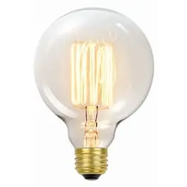 Vintage Edison Light Bulb, Tinted Glass, G30, 60-Watts 1