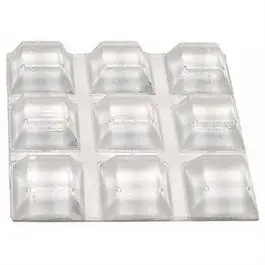 Vinyl Bumpers, Self-Adhesive, Clear, Square, 1/2-In., 9-Pk. 1