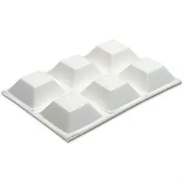 Vinyl Bumpers, Self-Adhesive, White, Square, 3/4-In., 6-Pk. 1