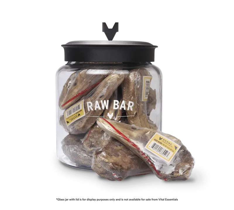 Vital Essentials Raw Bar Freeze Dried Raw Duck Heads Dog Snacks 1