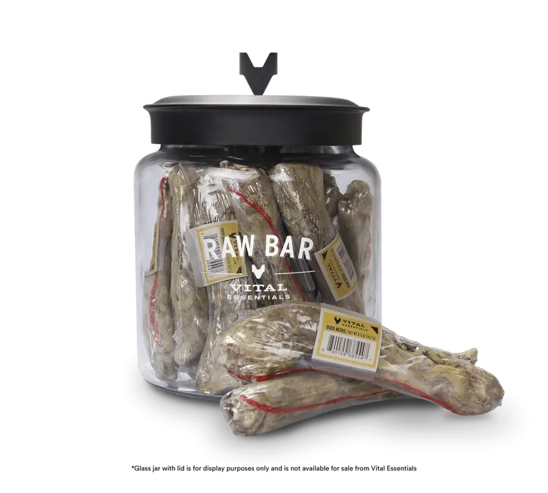 Vital Essentials Raw Bar Freeze Dried Raw Duck Necks Dog Snacks 1