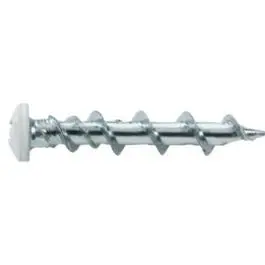 Wall Dog And Screws, White, Phillips, 1-1/4-In., 4-Pk. 1