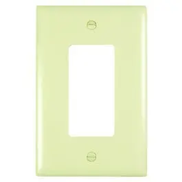 Wall Plate, Junior Jumbo, 1-Gang Decorator, Ivory Nylon 1
