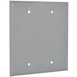 Weatherproof Blank Cover, 2-Gang, Gray 1