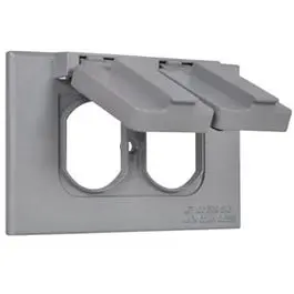 Weatherproof Flip Cover, Single Gang, Gray 1