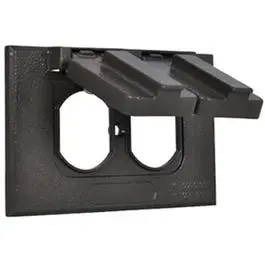 Weatherproof Horizontal Flip Cover, Single Gang, Bronze 1