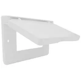 Weatherproof Horizontal Gfi Flip Cover, Single Gang, White 1