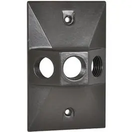 Weatherproof Rectangular Lampholder Cover, Bronze 1