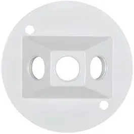 Weatherproof Round Lampholder Cover, White 1