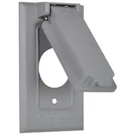 Weatherproof  Vertical Flip Cover, Single Gang, Gray 1