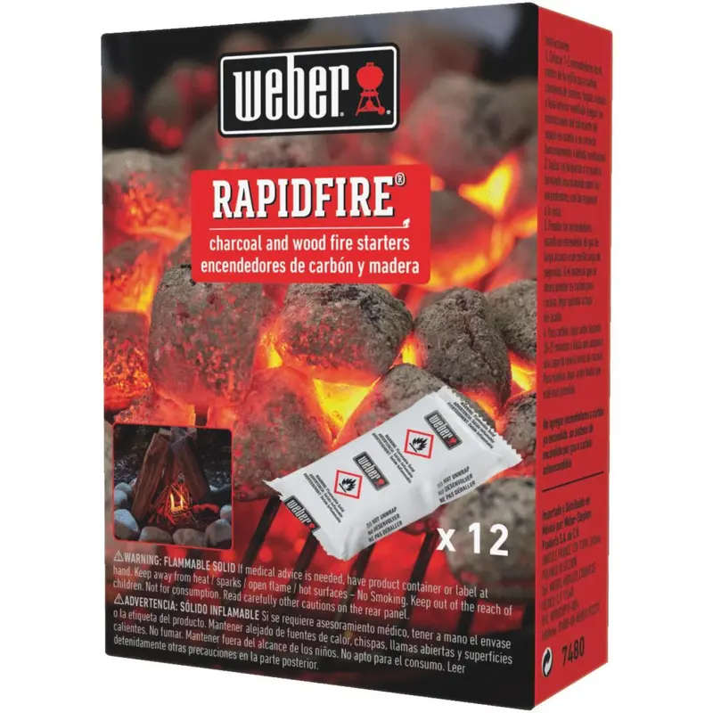 Weber Rapid Fire Odorless Lighter Pack (12-Pack) 1