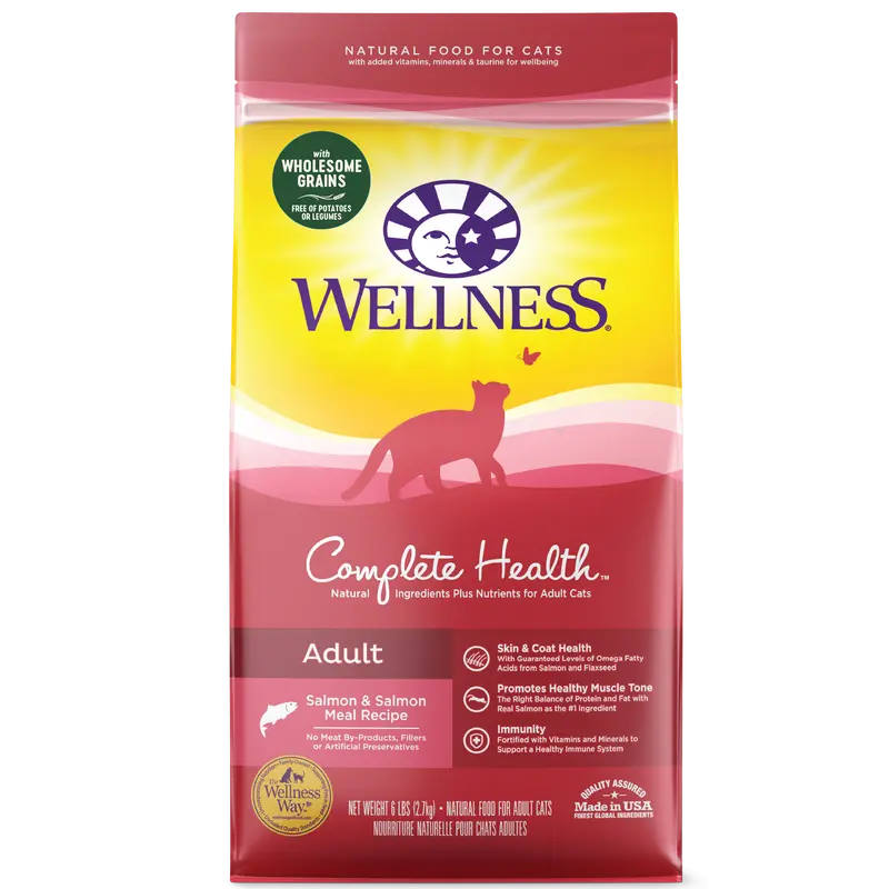Wellness Complete Health™ Adult With Wholesome Grains Salmon Cat Food 1