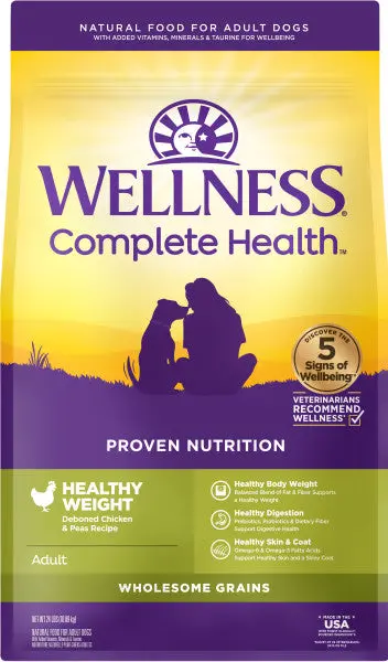 Wellness Complete Health Grained Healthy Weight Chicken & Peas 1