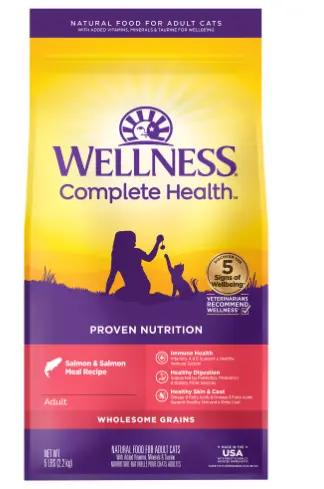 Wellness Complete Health Grained Salmon Meal Dry Cat Recipe 2