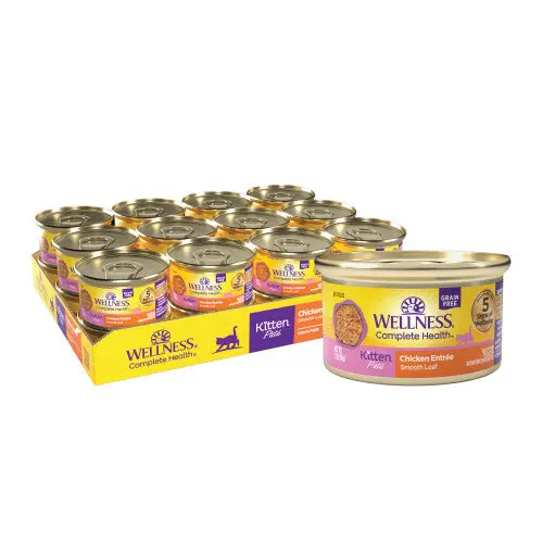 Wellness Complete Health Kitten Chicken Pate Canned Wet Food 2