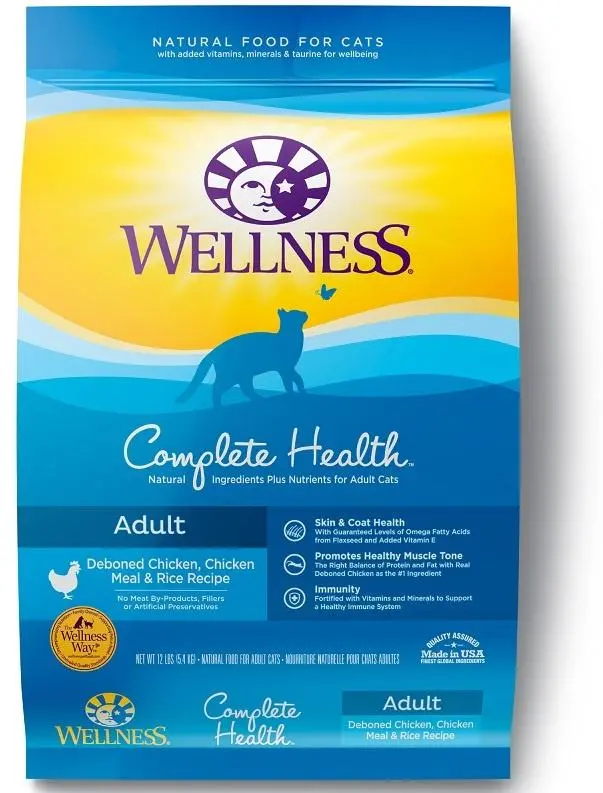 Wellness Complete Health Natural Chicken And Rice Recipe Dry Cat Food 1