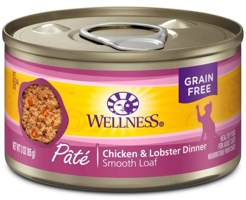 Wellness Complete Health Natural Grain Free Chicken And Lobster Pate Wet Canned Cat Food 1