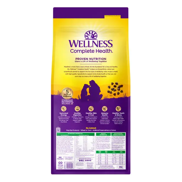 Wellness Complete Health Natural Lamb & Barley Recipe Dry Dog Food 2