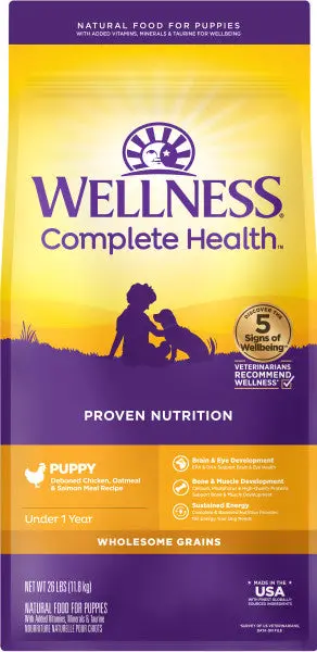 Wellness Complete Health Natural Puppy Chicken, Oatmeal And Salmon Dry Dog Food 3