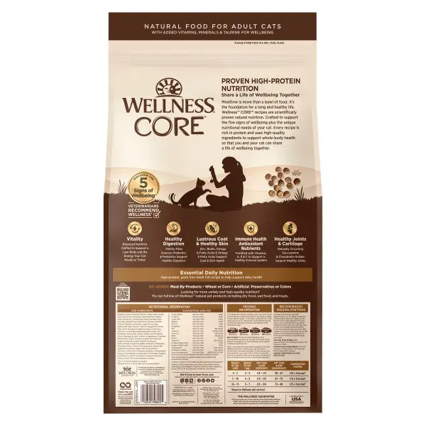 Wellness Core Natural Grain Free Original Turkey, Chicken, Whitefish & Herring Recipe Dry Cat Food 2