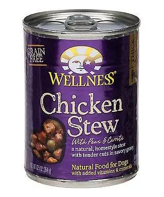 Wellness Grain Free Natural Chicken Stew With Peas And Carrots Wet Canned Dog Food 1