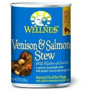 Wellness Grain Free Natural Venison & Salmon Stew With Potato And Carrots Wet Canned Dog Food 1