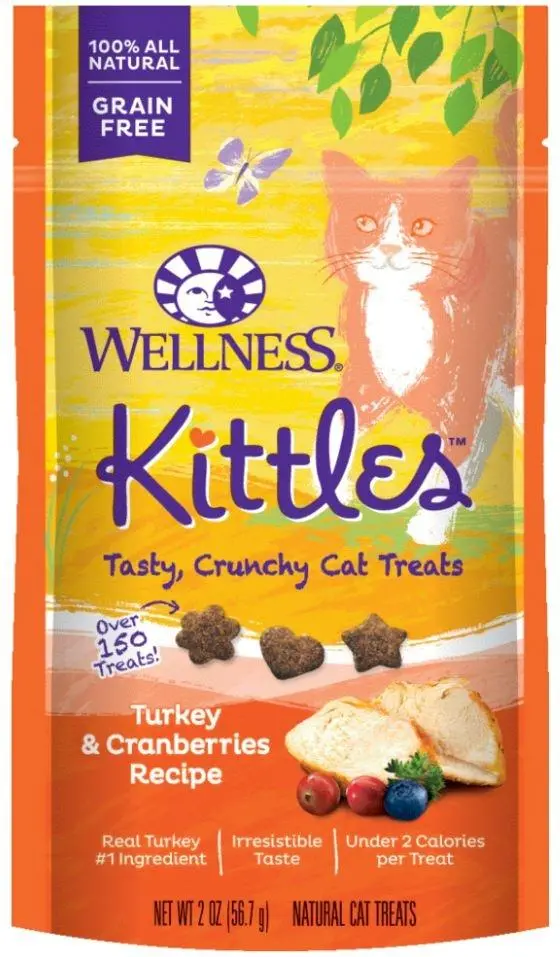 Wellness Kittles Grain Free Turkey And Cranberries Recipe Crunchy Cat Treats 1