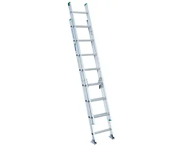 Werner 16Ft Type Ii Aluminum D-Rung Extension Ladder D1216-2 1