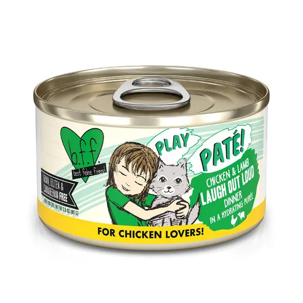 Weruva Bff Play Paté  Chicken & Lamb Laugh Out Loud Dinner In A Hydrating Purée Cat Food 1
