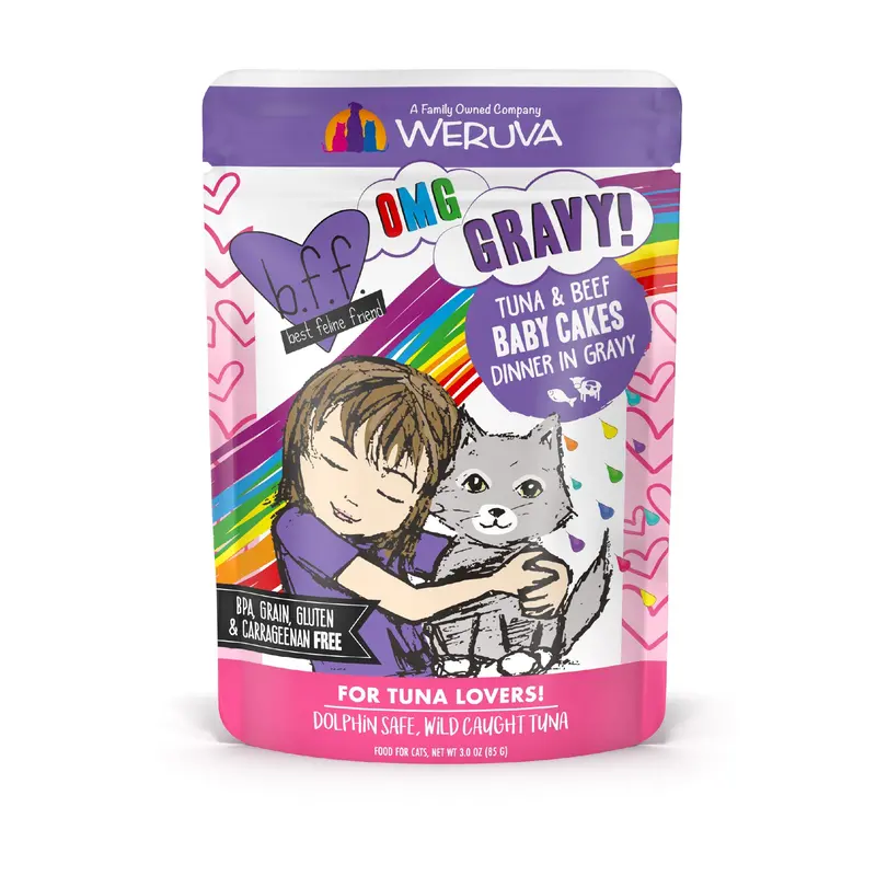 Weruva Bff Tuna & Beef Baby Cakes Recipe Pouches Wet Cat Food 1